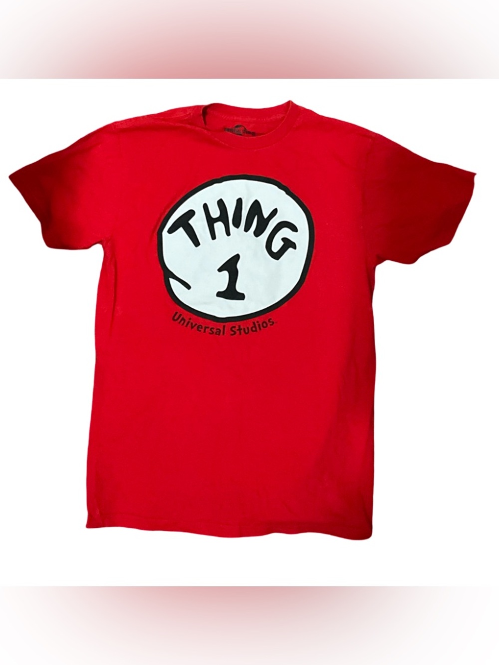 Universal Studios Dr Seuss Thing 1 Red Graphic T-Shirt Mens Medium